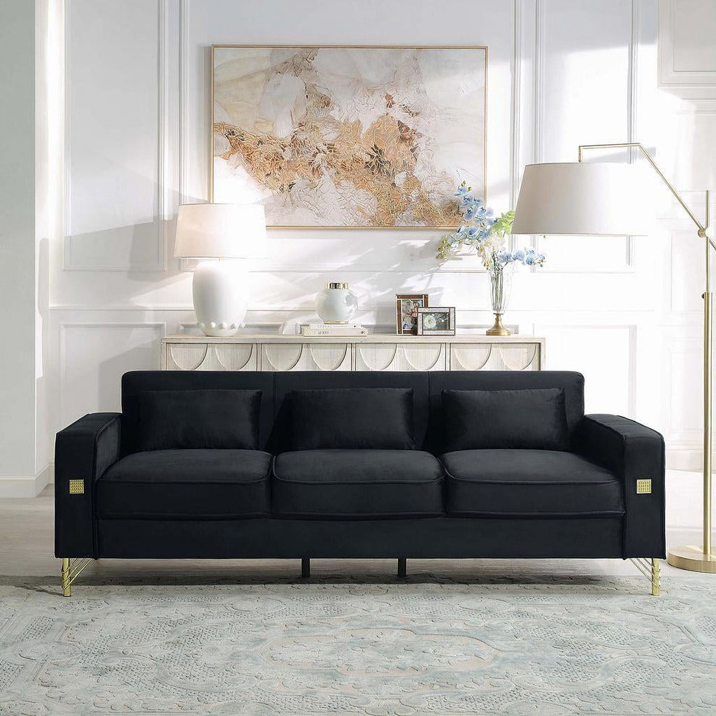 Black Loveseat D151