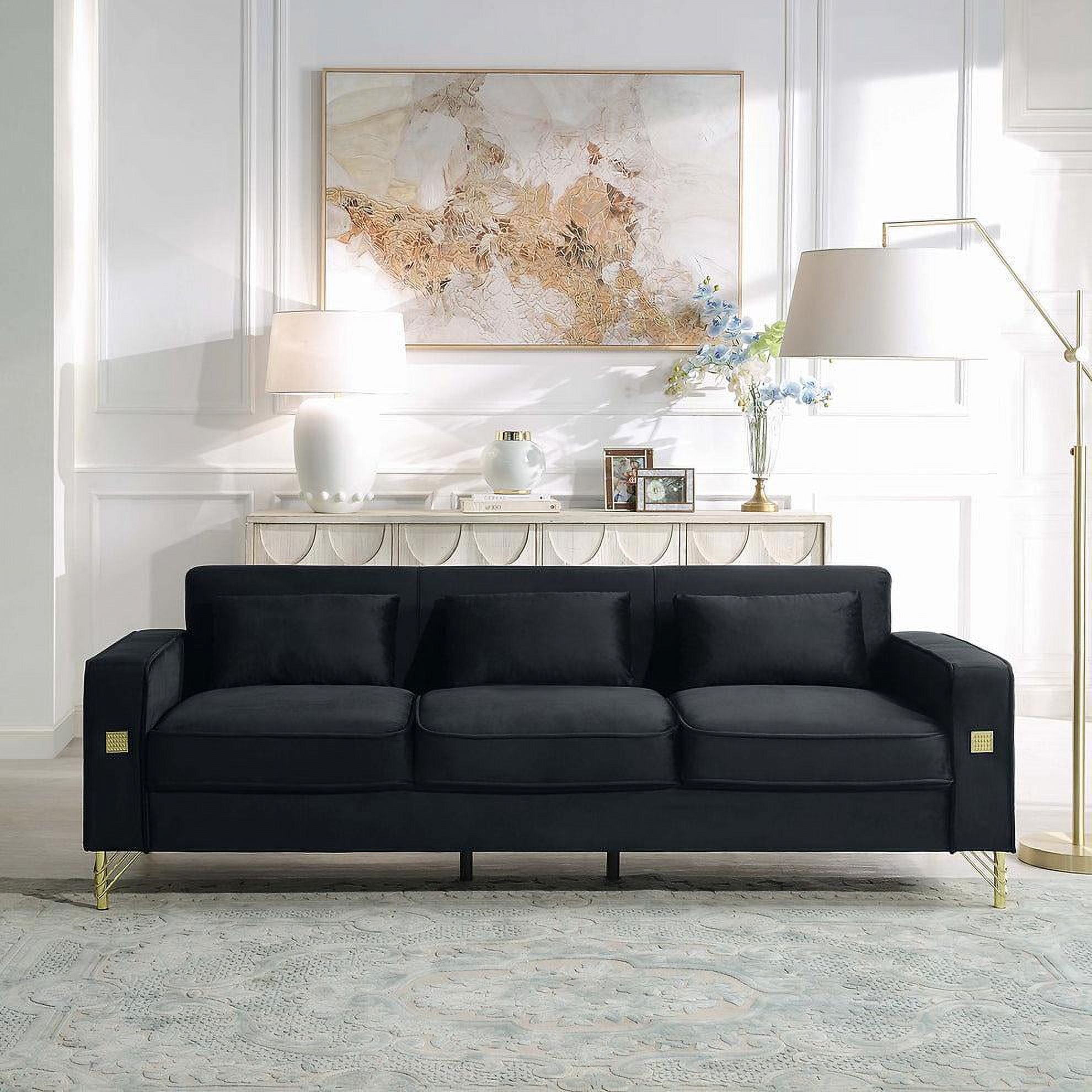 Black Loveseat D151