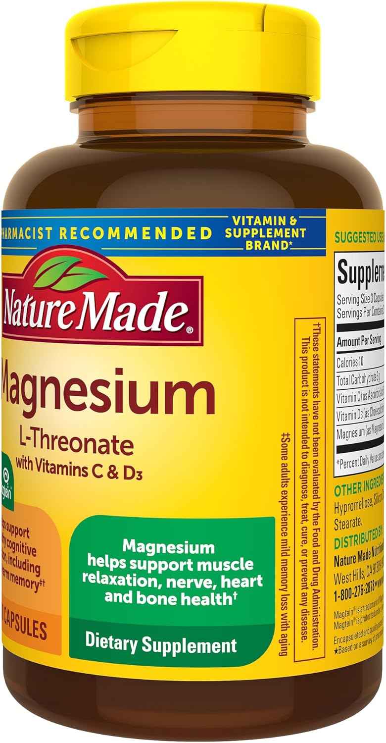 90 Capsules Magnesium L-Threonate Supplement A911083