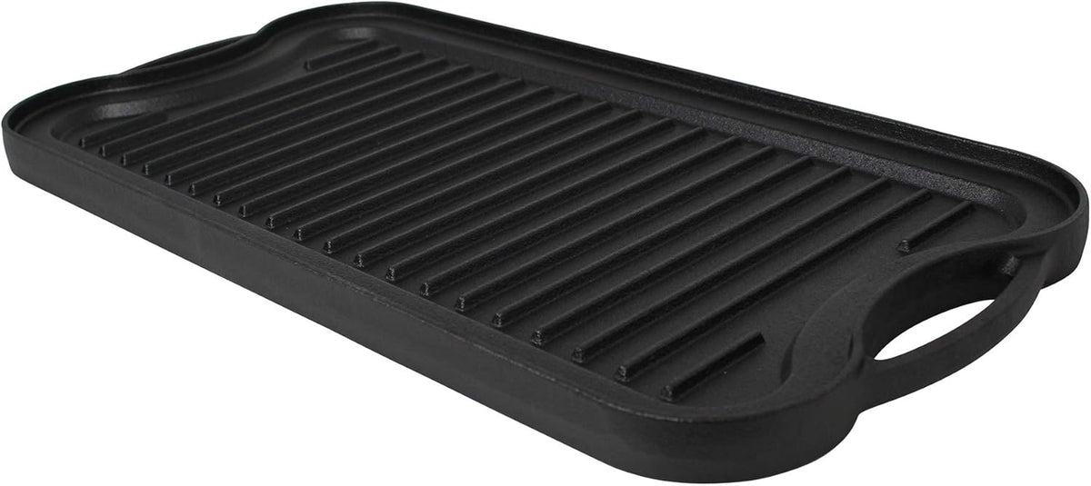 Pre-Seasoned Cast Iron Reversible Grill Griddle 20 Inch x 10.5 Inch Black S23352