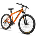Full-Suspension Mountain Bike, Shimano 21 Speed, 26 Inch Wheel, Orange&Black D706700