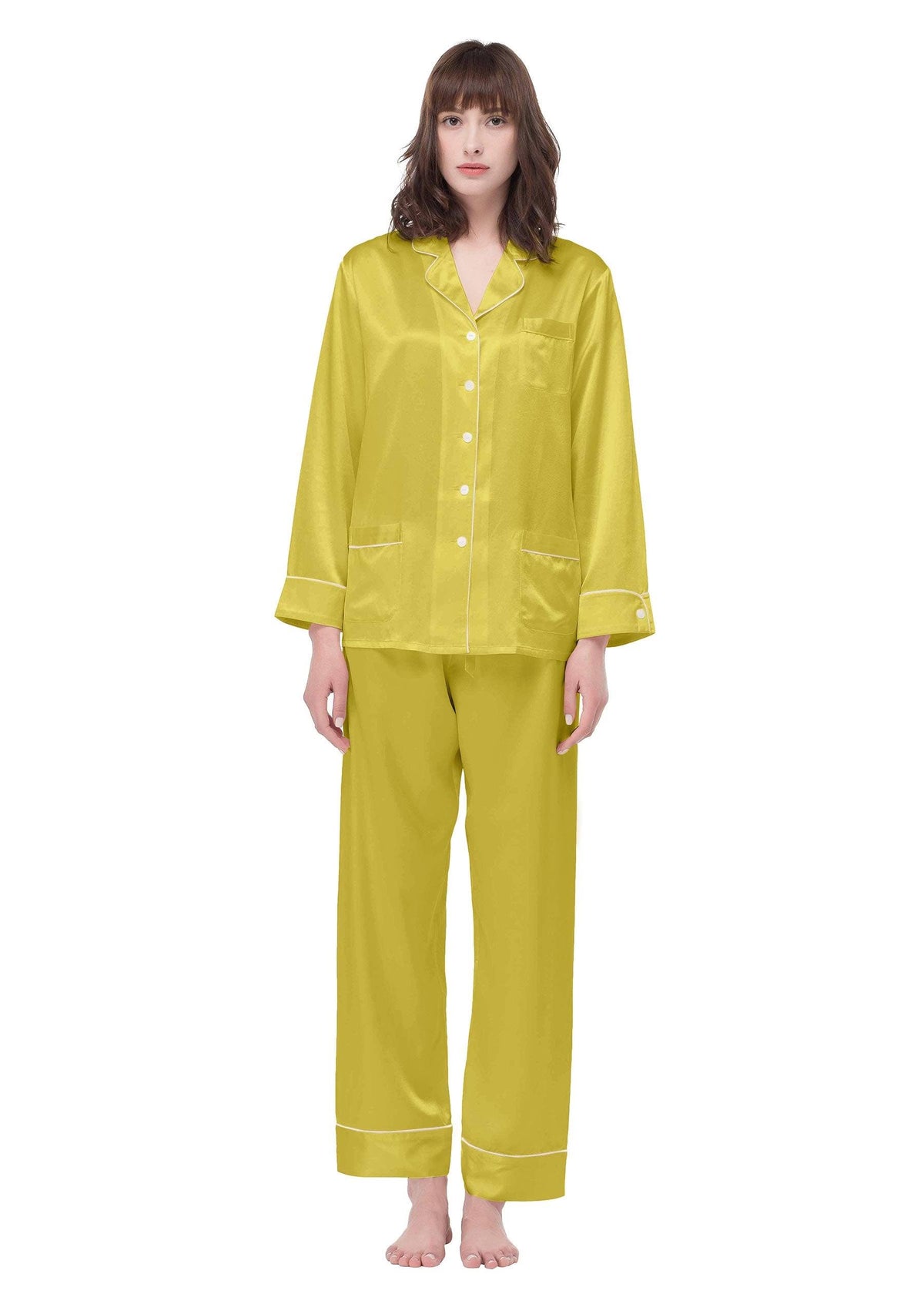 XXL Pure Silk Pjs Zinnia Yellow R226596