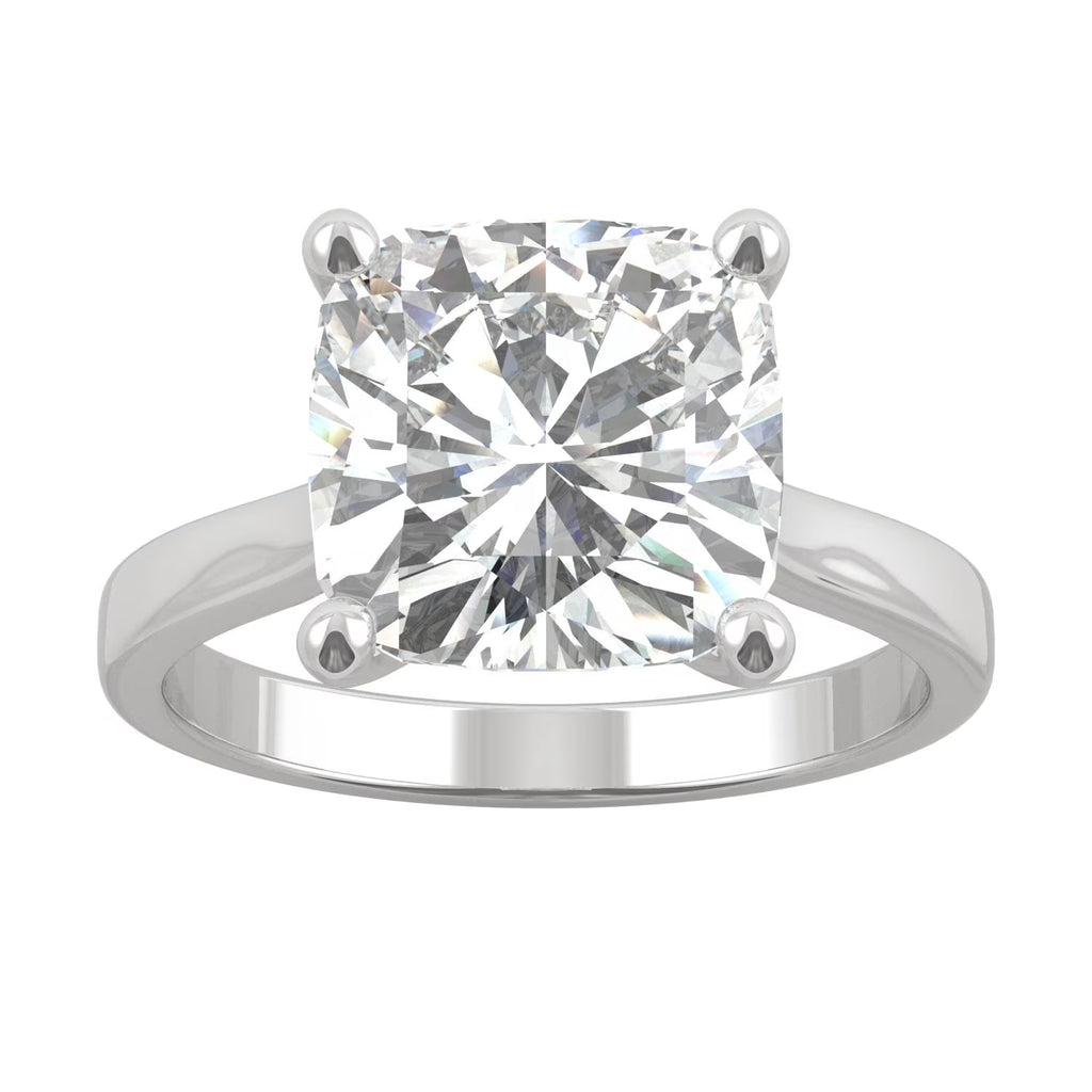 14K White Gold Moissanite Cushion Engagement Ring F46440