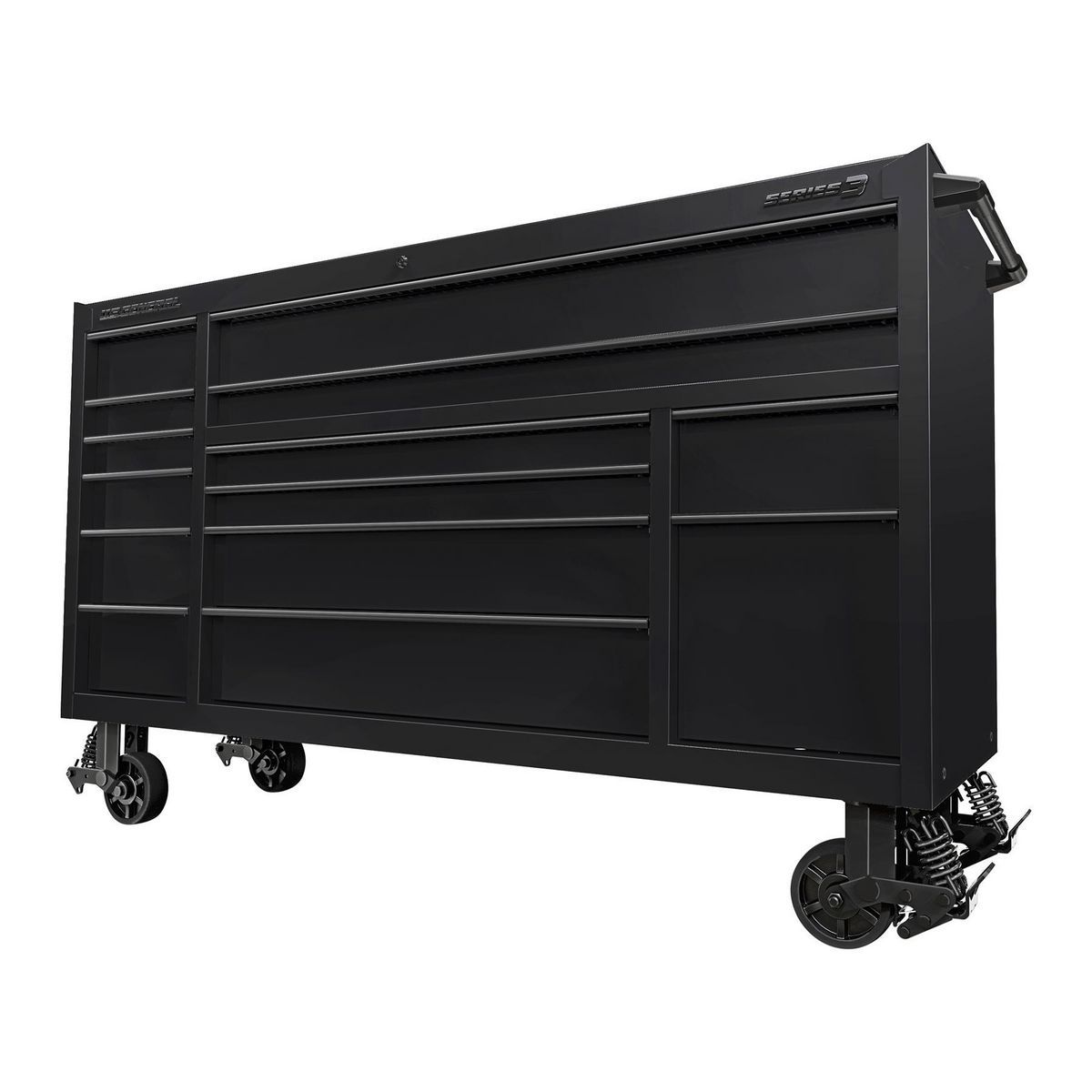 72 in. x 22 in. Triple-Bank Roll Cab, Slate Gray W1588