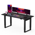 White 63x30 inches Electric Adjustable Height Standing Desk with Splice Board D2113