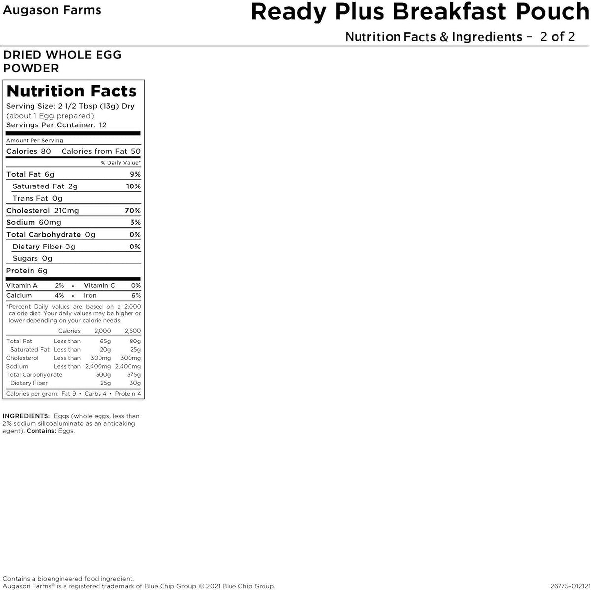30-Year Shelf Life Emergency Food Supply O42783