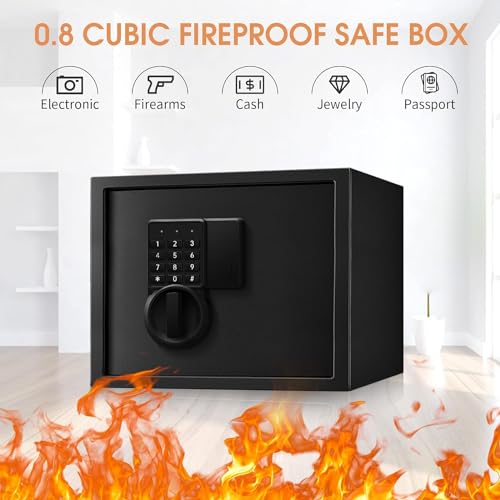 1.6 Cub Fireproof Waterproof Digital Safe with Removable Shelf L453