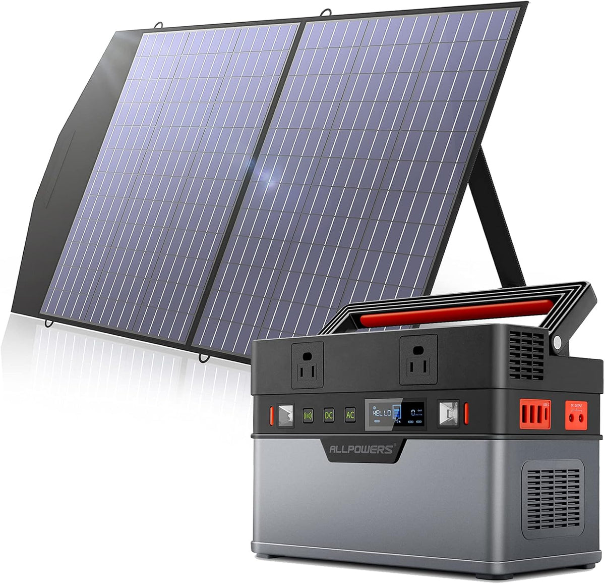 Portable Power Station 500W 606Wh 164000mAh with 2 AC Outlets L339