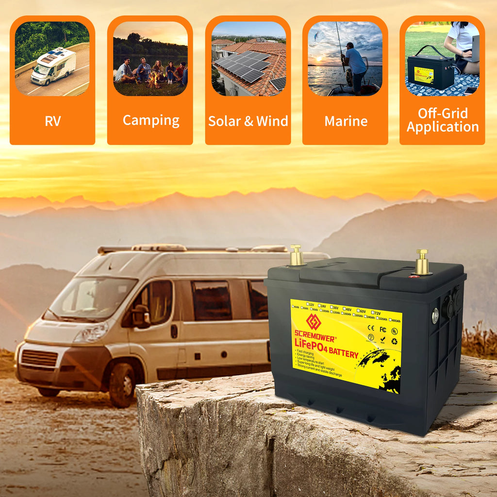 12V 60Ah LiFePO4 Battery with 50A BMS Deep Cycle D561