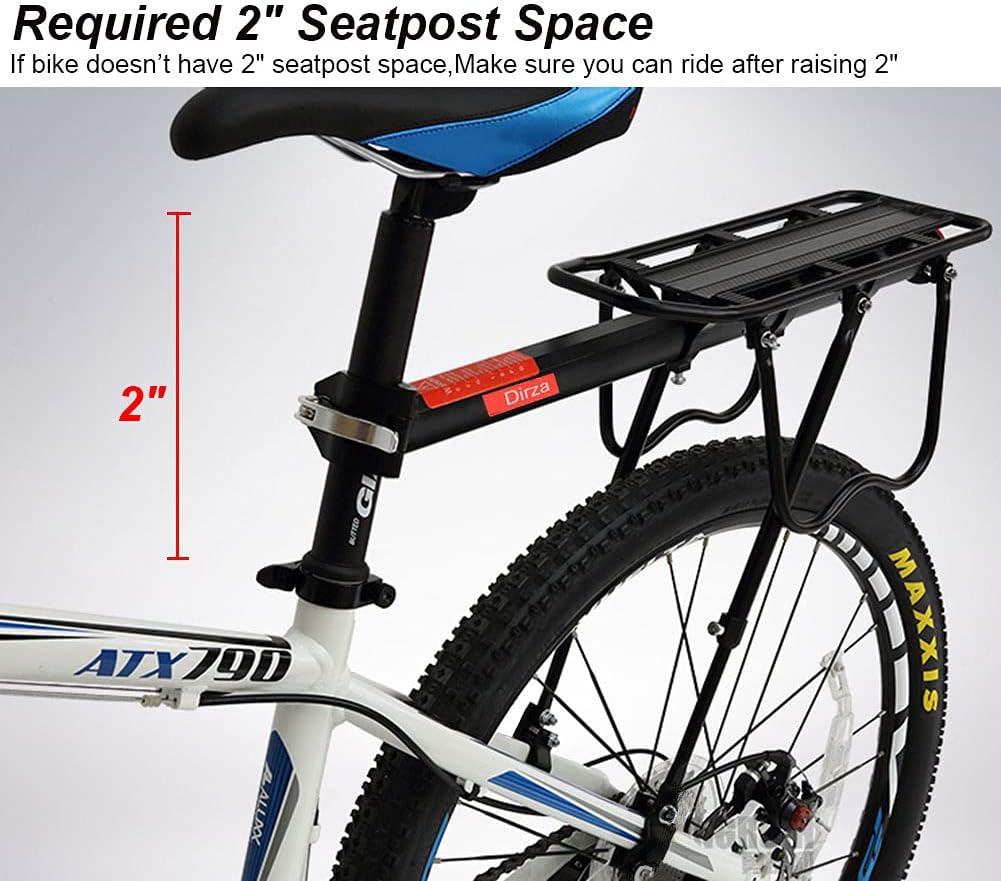 Black Quick Release Alloy Rear Bike Rack Pack of 2 A895287