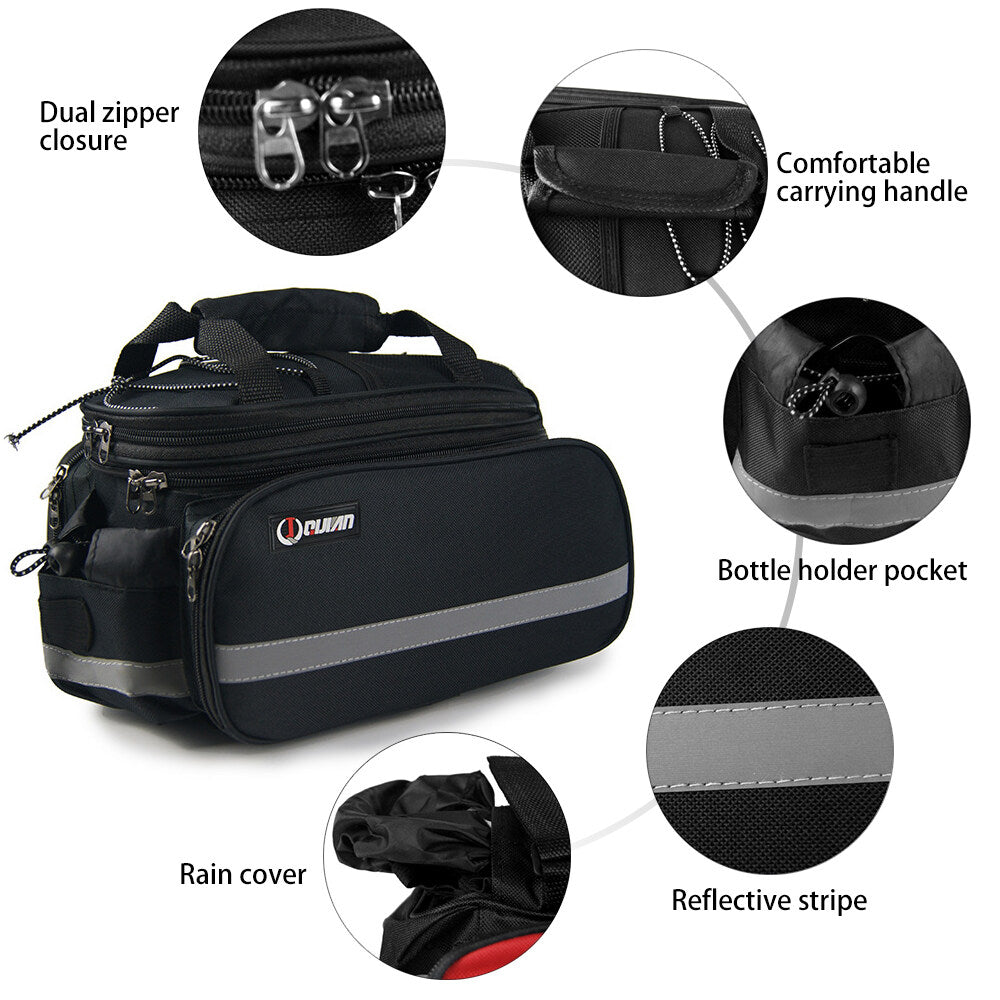 Expandable MTB Bike Rack Bag with Rain Cover O38515