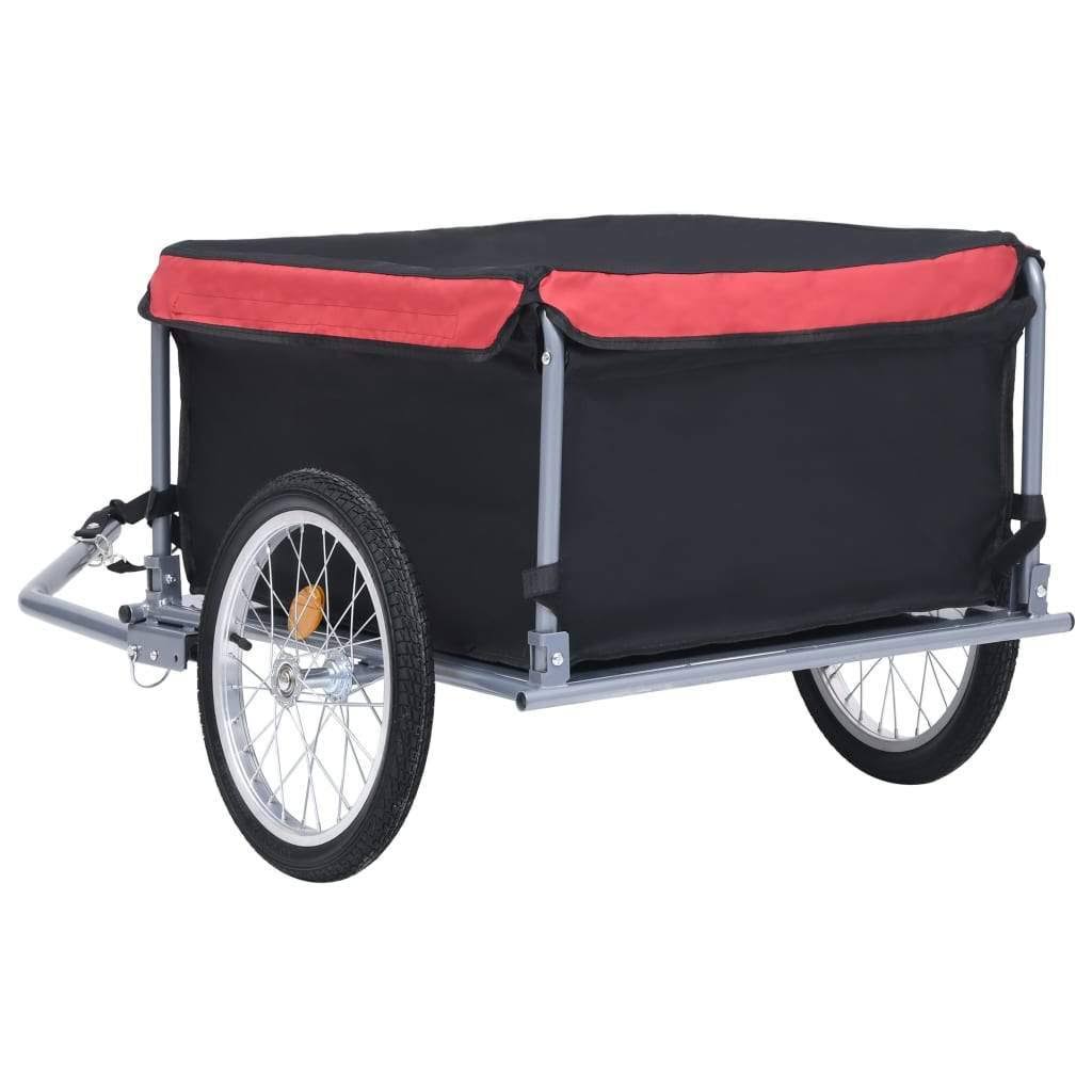 Gray and Orange Bike Cargo Trailer Y832662