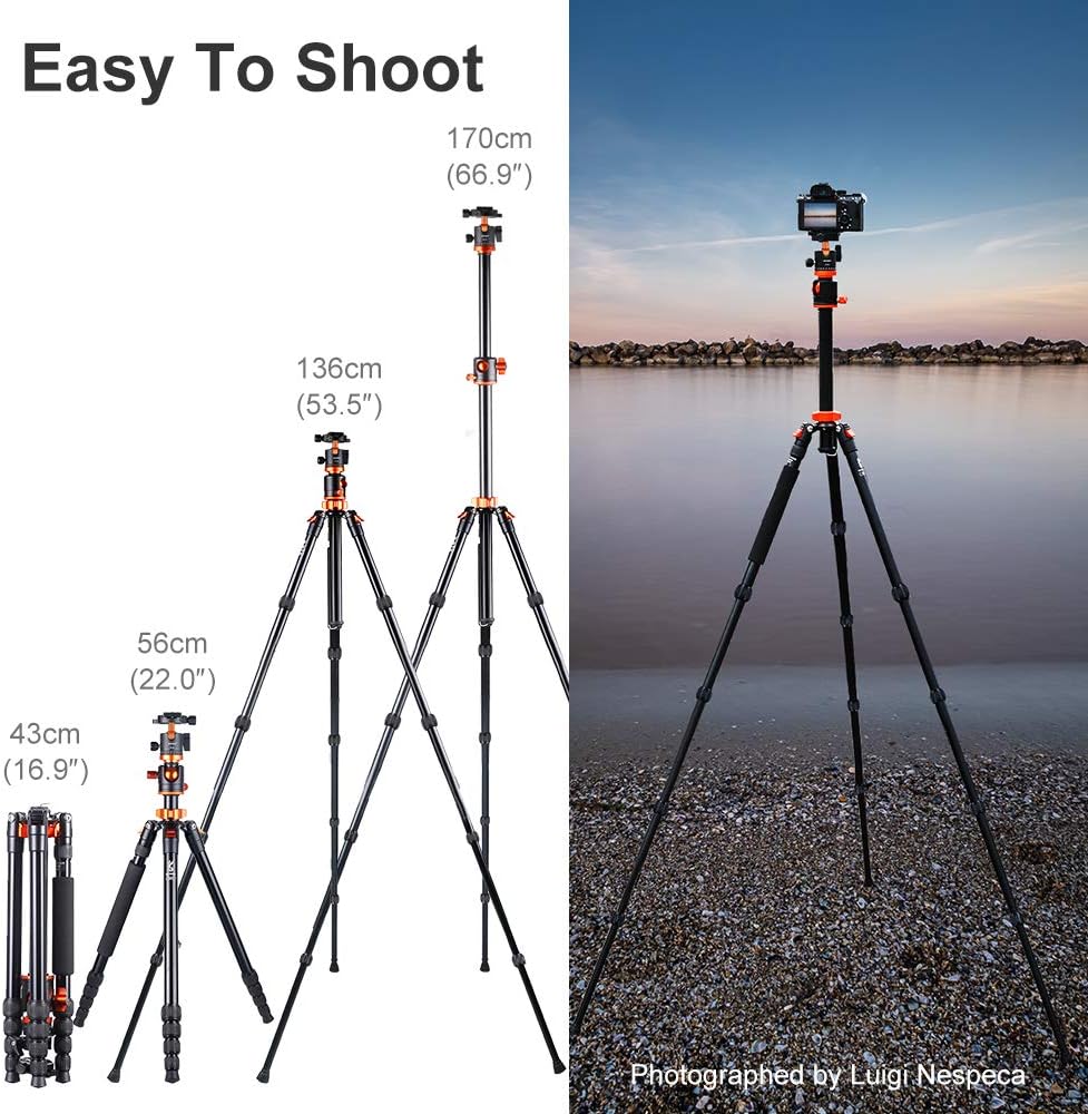 67 inch Aluminum Camera Tripod with 360 Degree Ball Head M3140