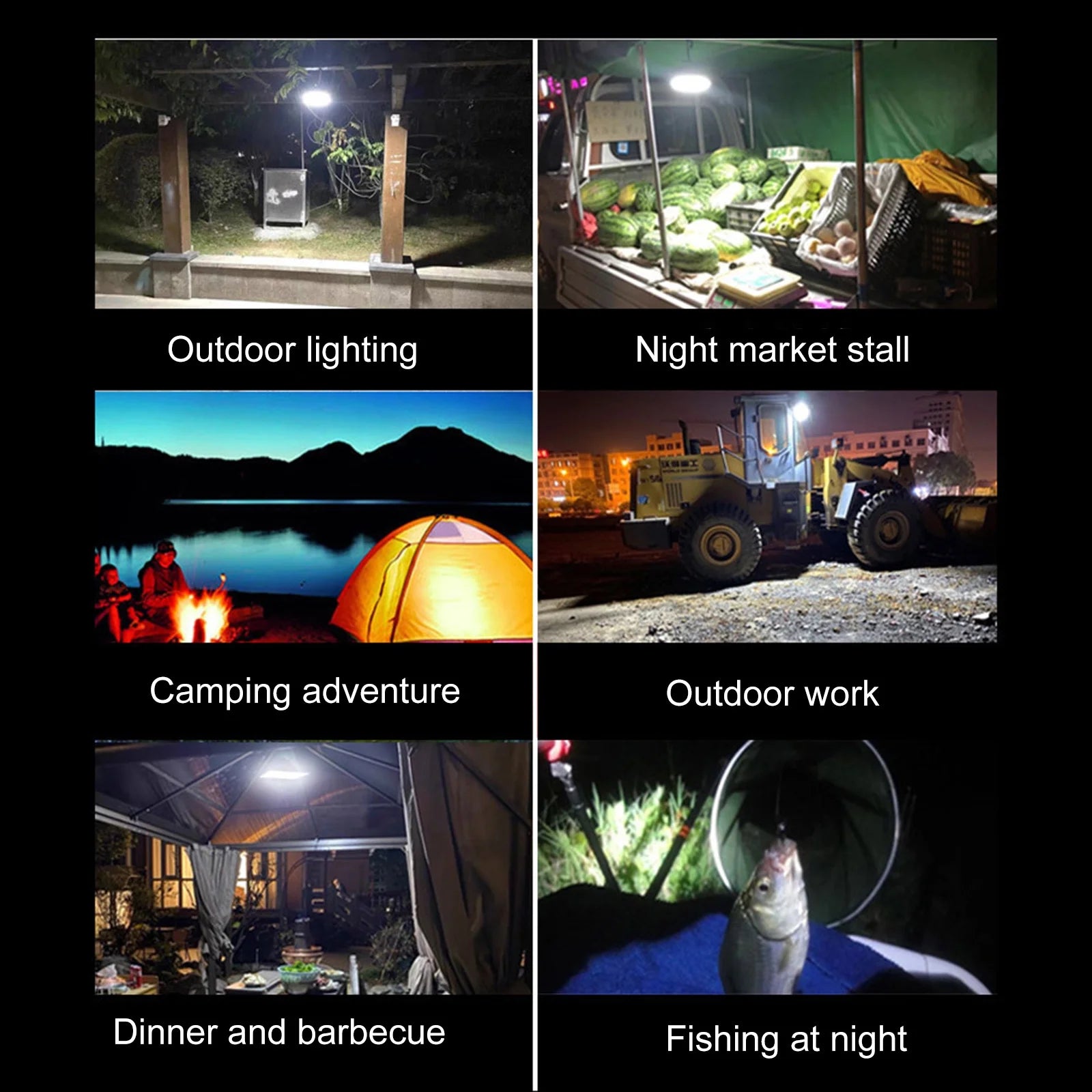 Tent Lamp with USB and Solar O5809