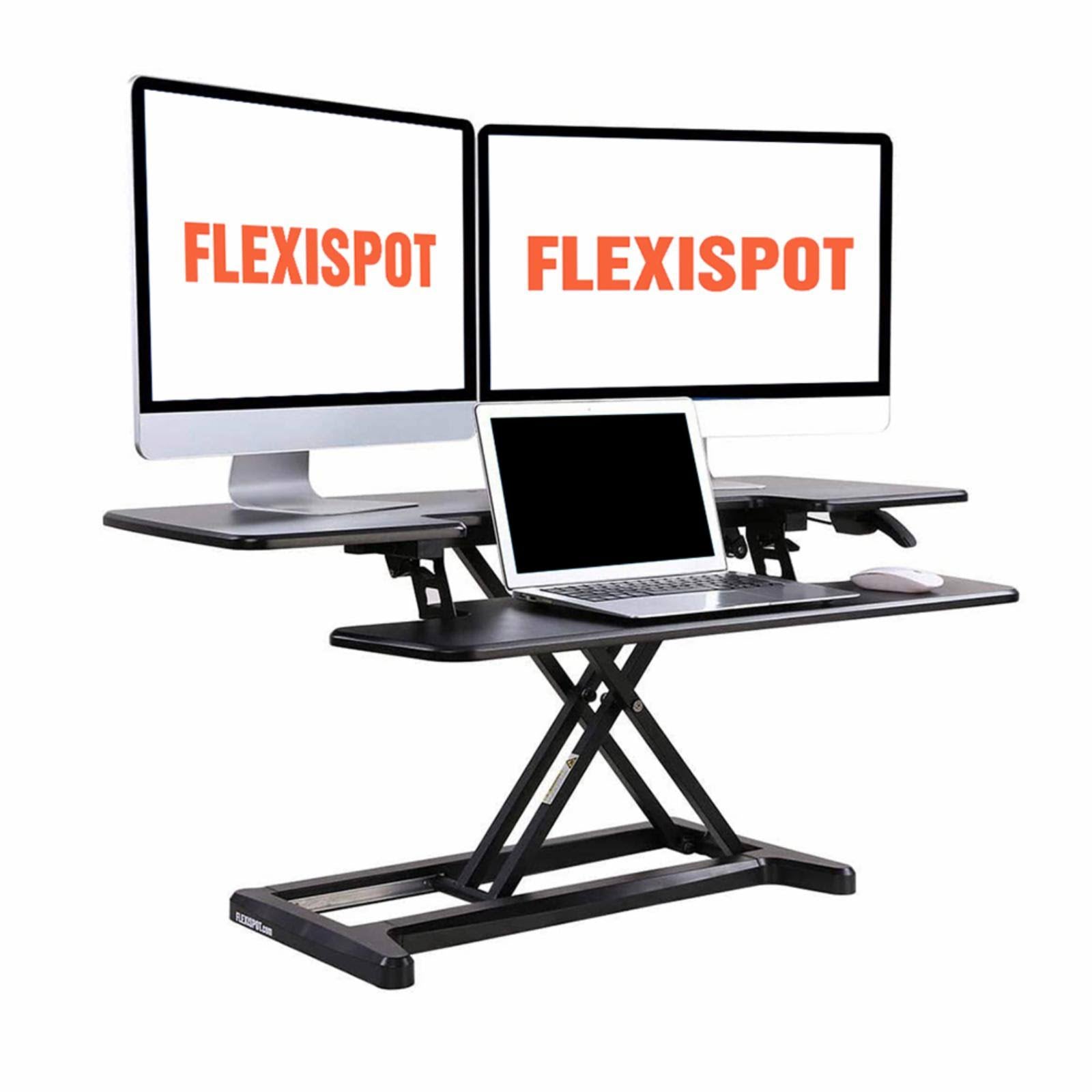 Black Sanding Desk Riser with Keyboard Tray B777934