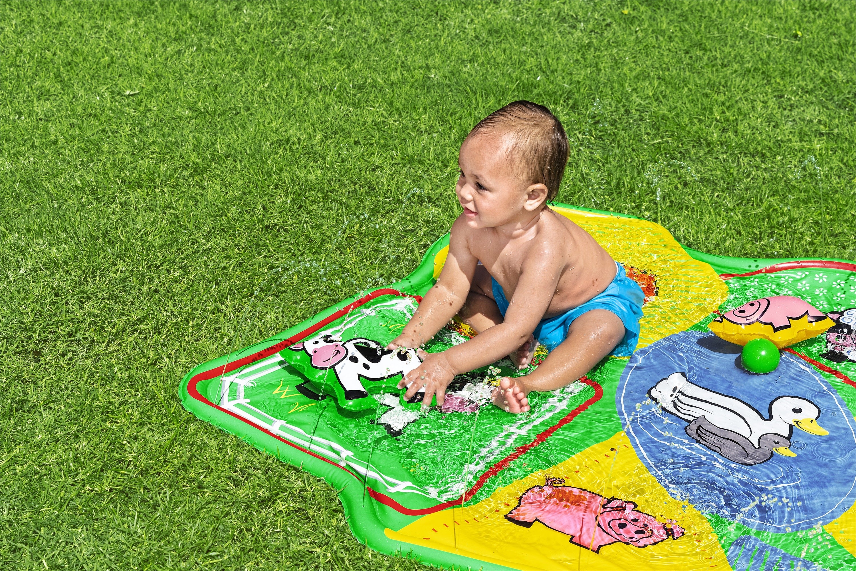 Multicolor Toddler Sprinkler Splash Pad 65 in. x 44 in. R46112
