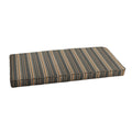 Sunbrella Grey Orange Stripe Indoor Outdoor Bench Cushion 44 in w x 19 in d B8029