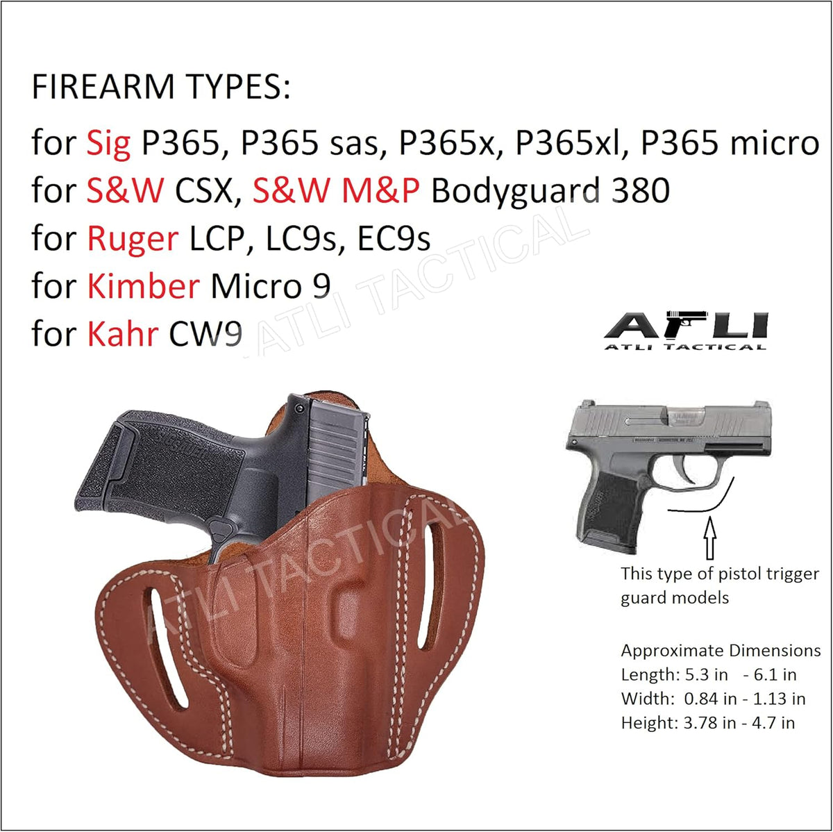 Leather OWB Pancake Holster E66406
