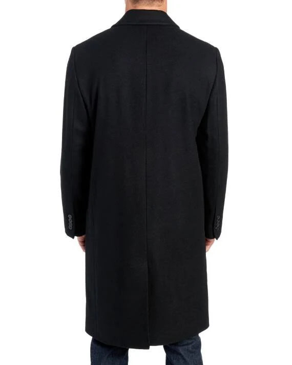 Black Wool Top Coat X243237