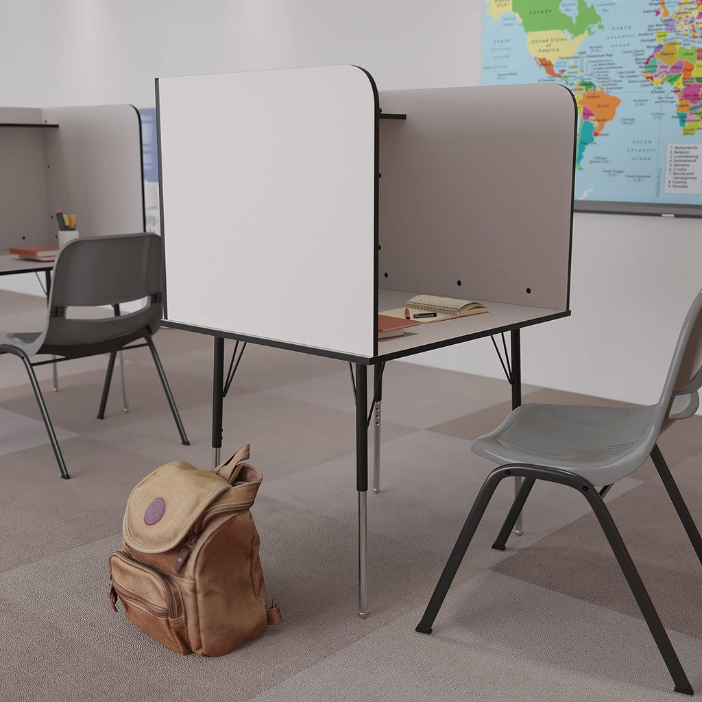 Stand-Alone Study Carrel with Height Adjustable Legs C262