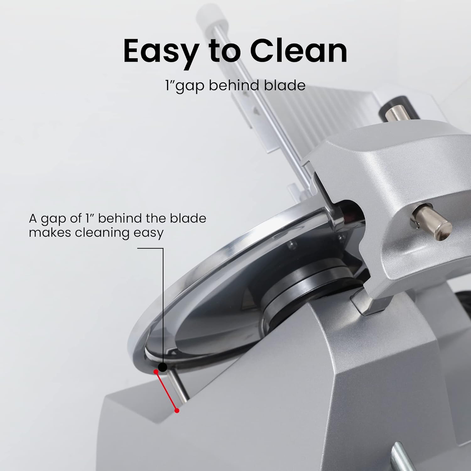 Electric Meat Slicer with 8 Carbon Steel Blade, 0.5mm to 15mm Adjustable Slicing Thickness Y465963