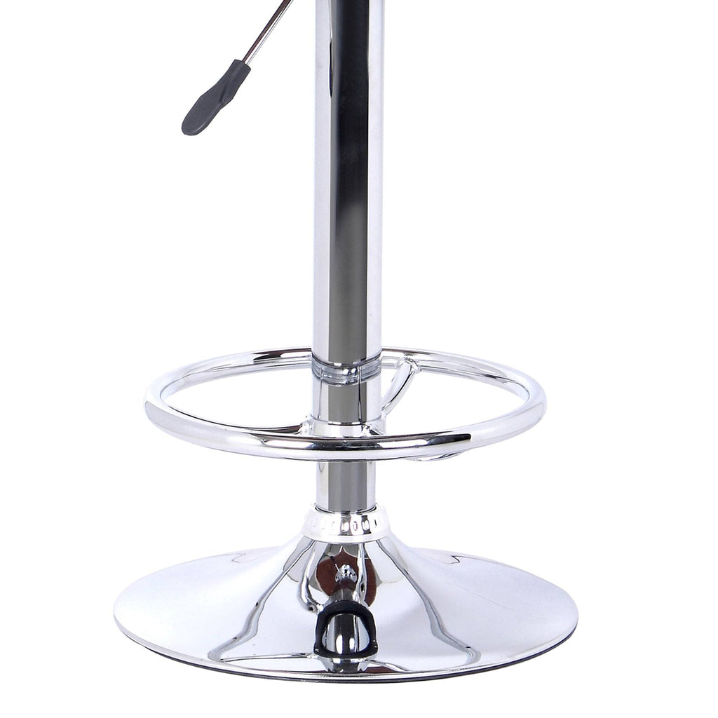 Chrome Walnut Wood Black Barstool X773540