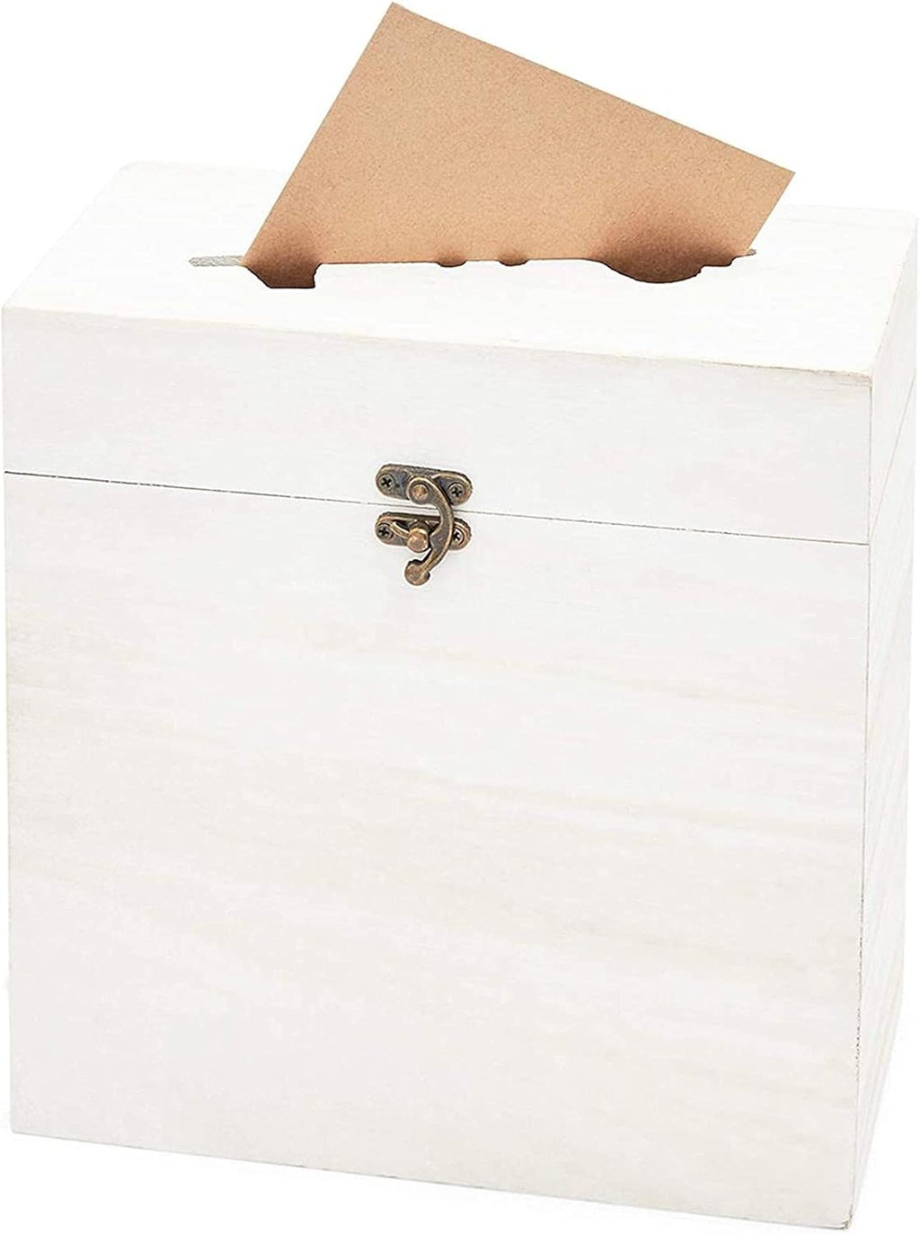 White Rustic Card Box X924989