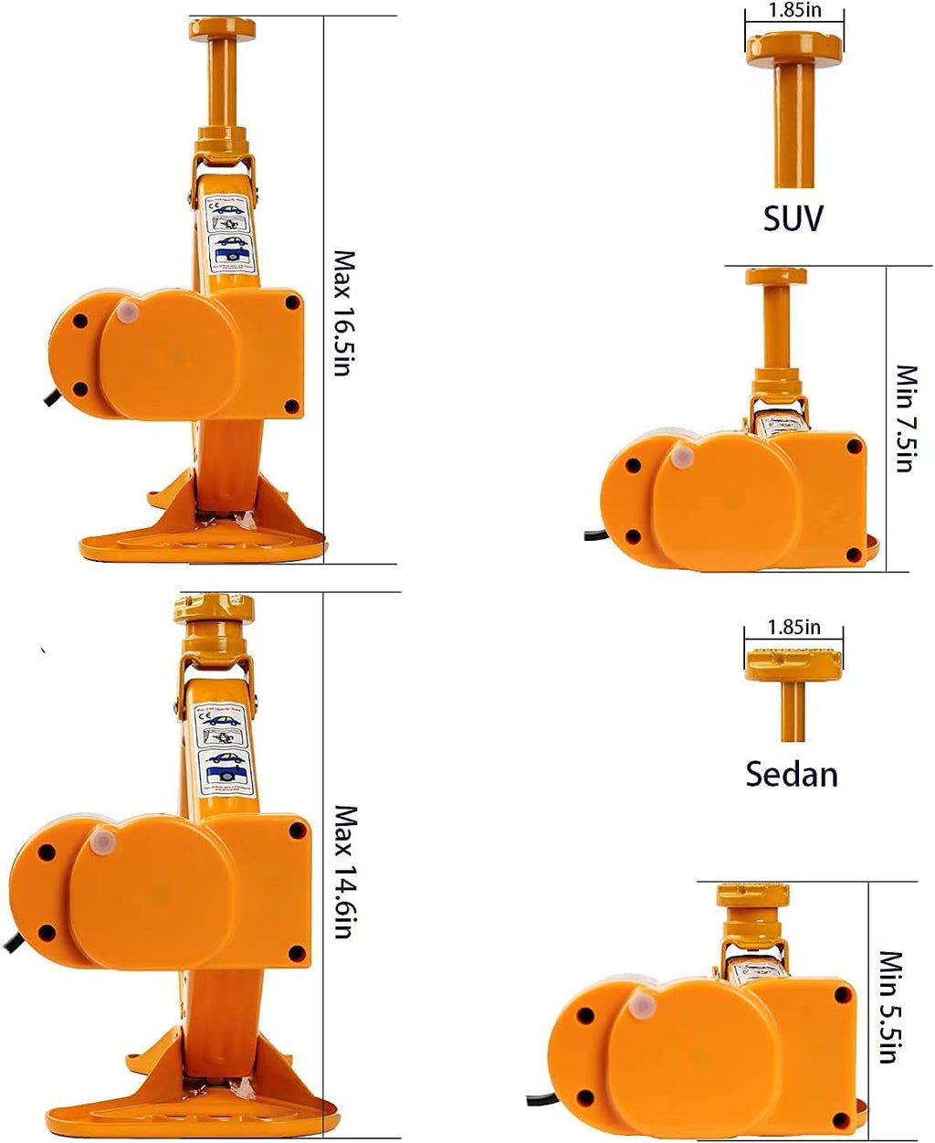 3 Ton 12V Electric Car Jack with Impact Wrench Inflatable Pump S404
