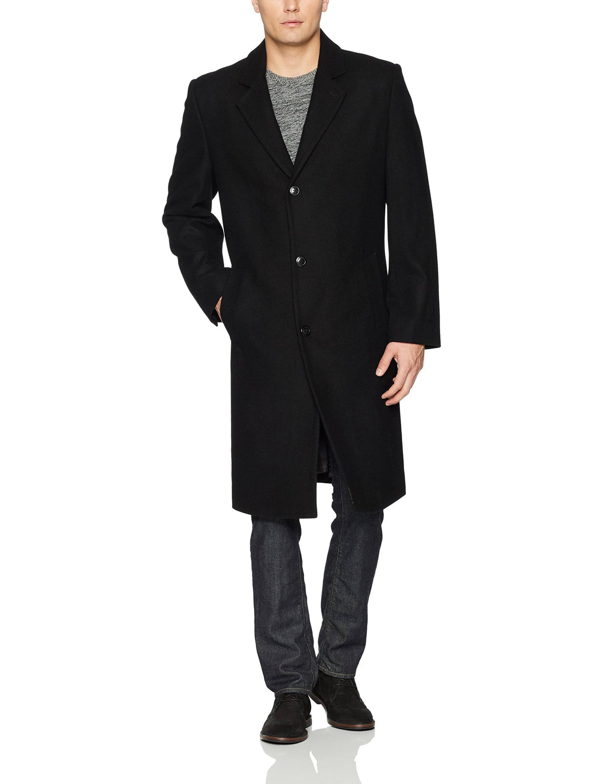 Black Wool Top Coat X243237