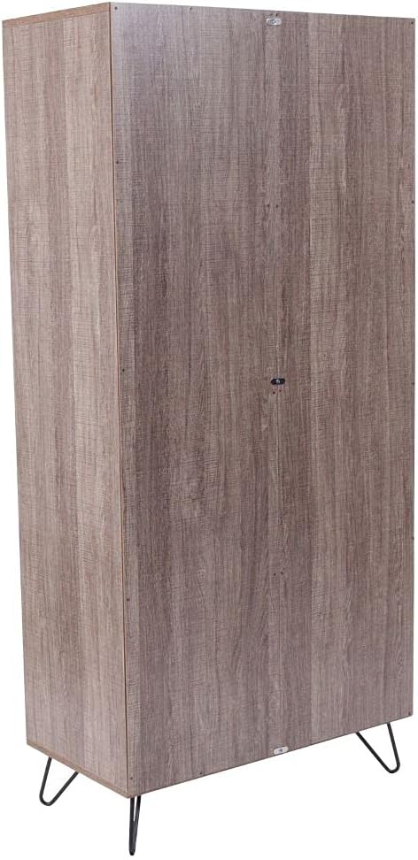 6 Cube Storage Organizer Bookcase with Metal Cabinet Doors T23236