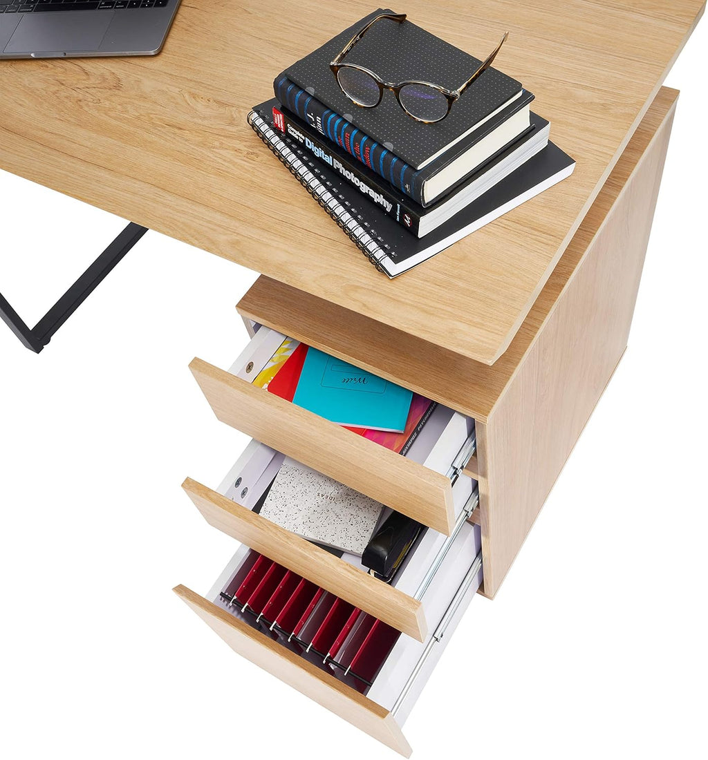 Computer Desk with Storage and File Cabinet W130