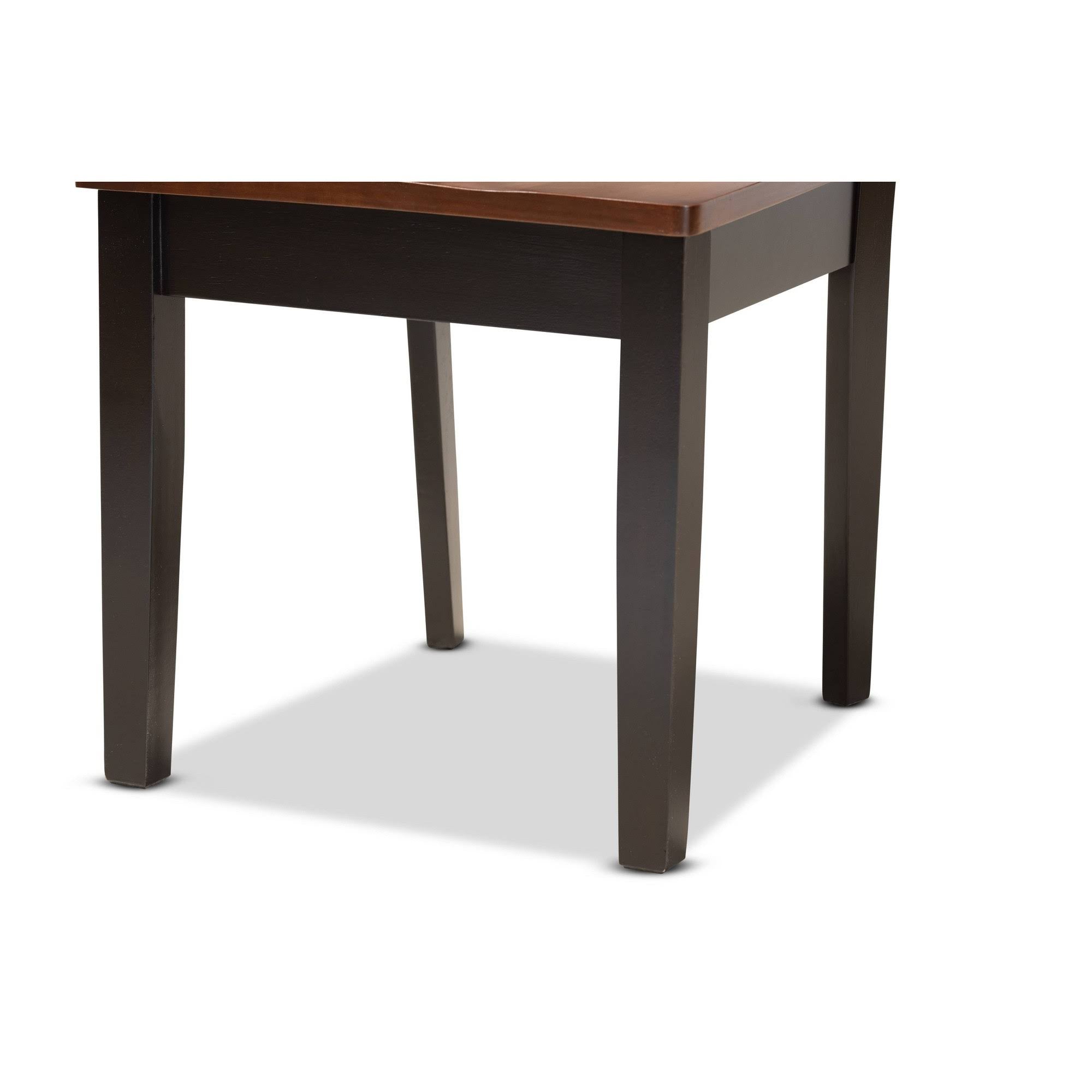 2-Piece Dark Brown and Walnut Brown Wood Dining Chair I42798