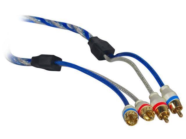 0 Gauge 100% Copper Amp Wire Kit with Dual Meter 50 Farad LED Capacitor P3417