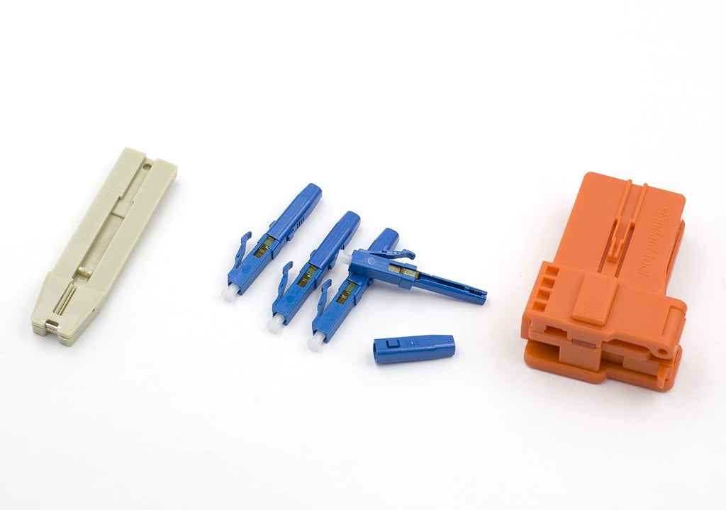 100pcs LC UPC Fiber Optic Quick Connector Single Mode 9/125 Fiber Mechanical Connectors V91244