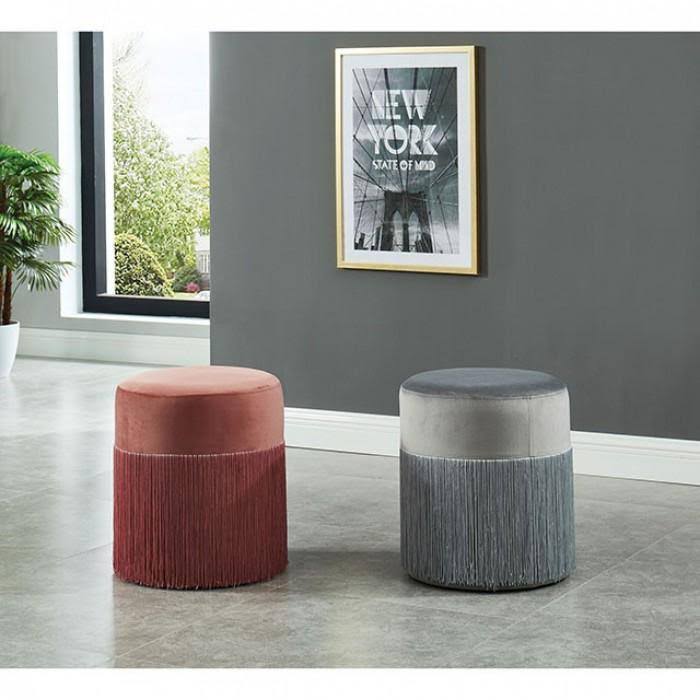 Pink Round Ottoman Z163447
