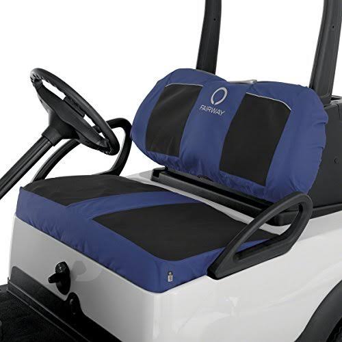Black/Navy Golf Cart Bench Seat Cover Z54202