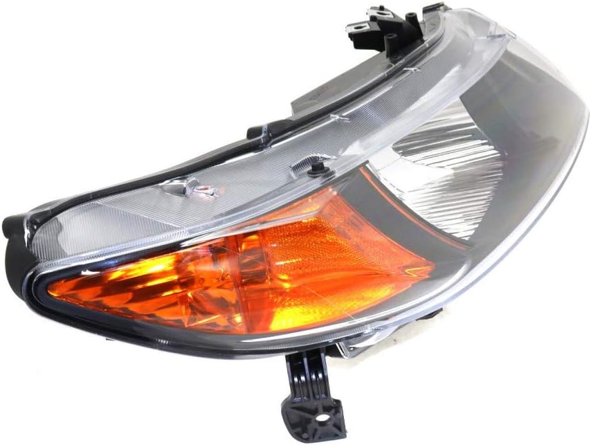Headlight Assembly for Honda Civic 2006 2007 Driver Side Black Housing with Bulbs W751
