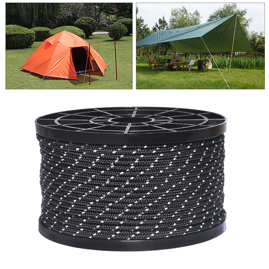 Black 3mm Nylon Reflective Guyline Tent Accessories Z537