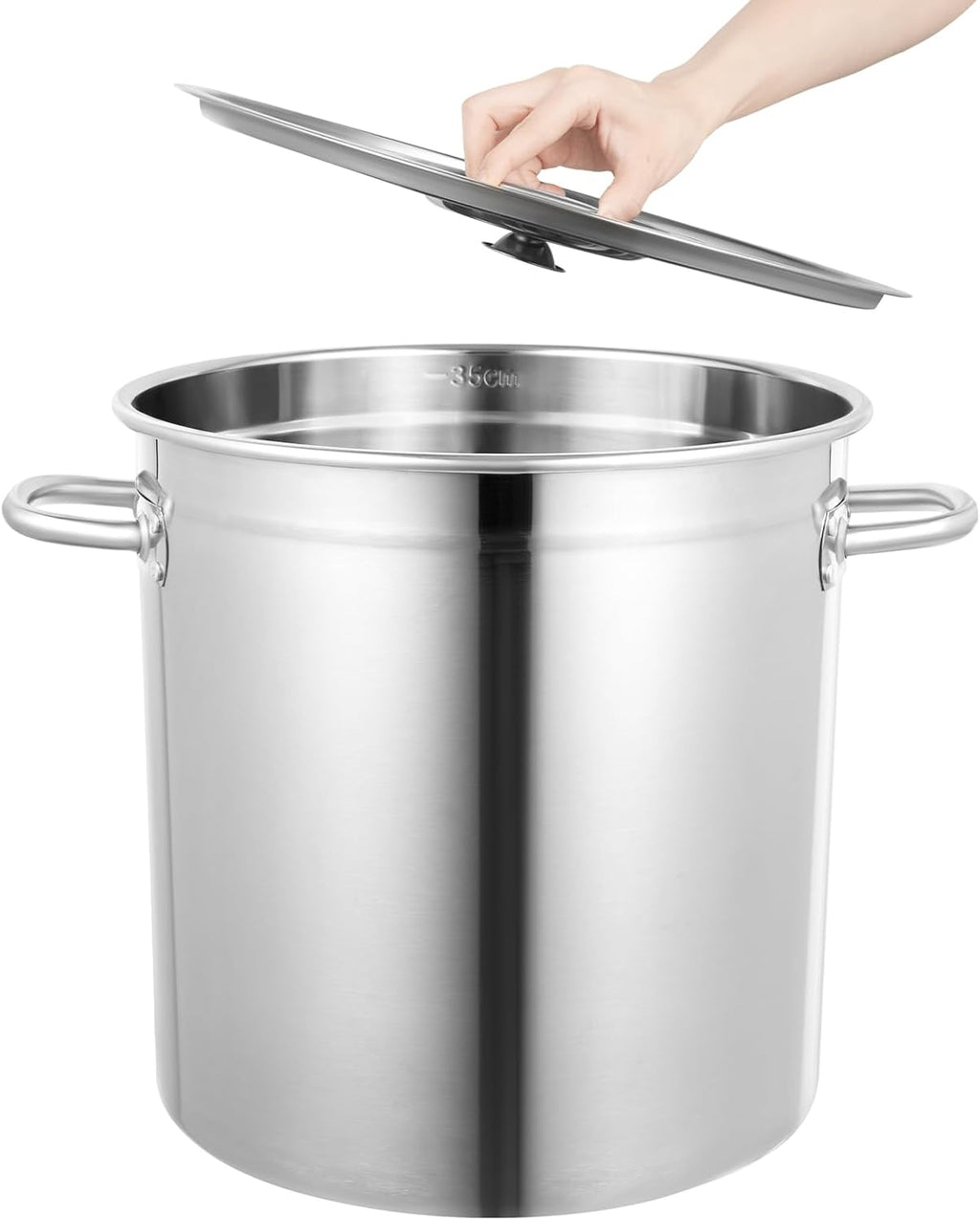 30 Quart 201 Stainless Steel Stockpot with Lid T4399