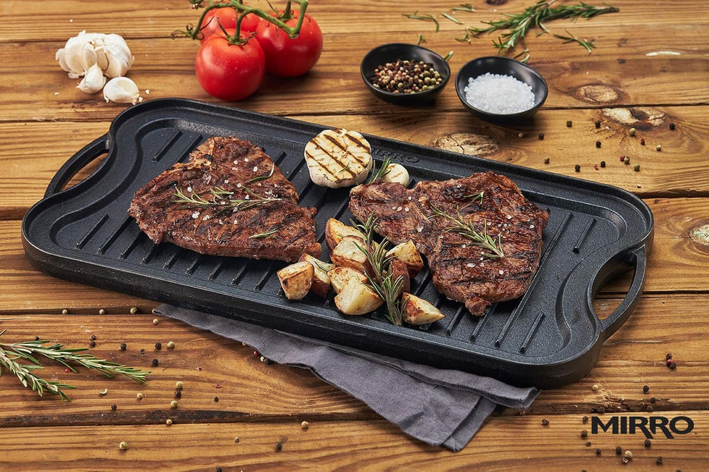 Pre-Seasoned Cast Iron Reversible Grill Griddle 20 Inch x 10.5 Inch Black S23352