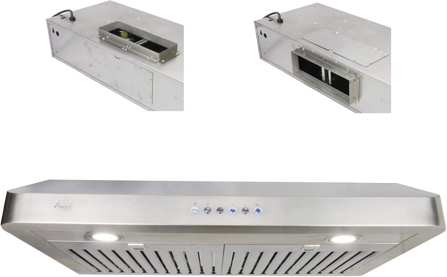 Rectangle Vent Range Hood with LED Lights F429070