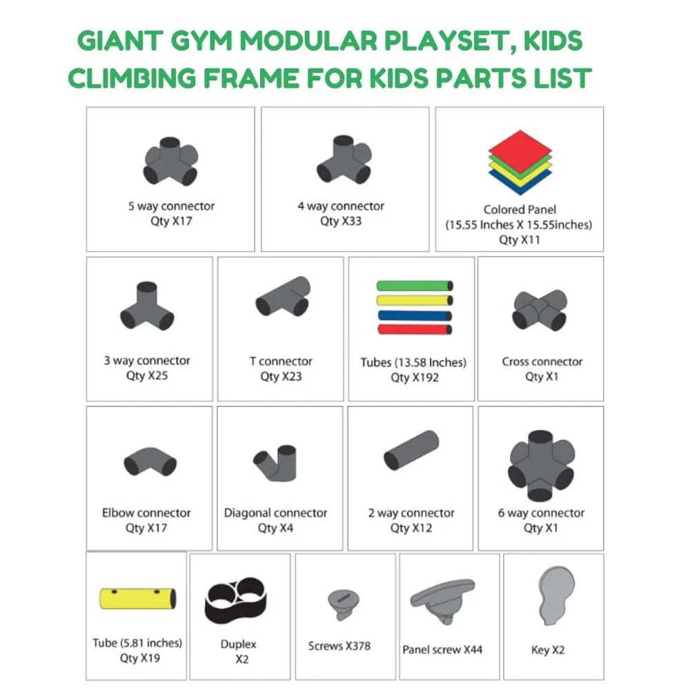 Modular Life-Size Playset Climbing Frame C841