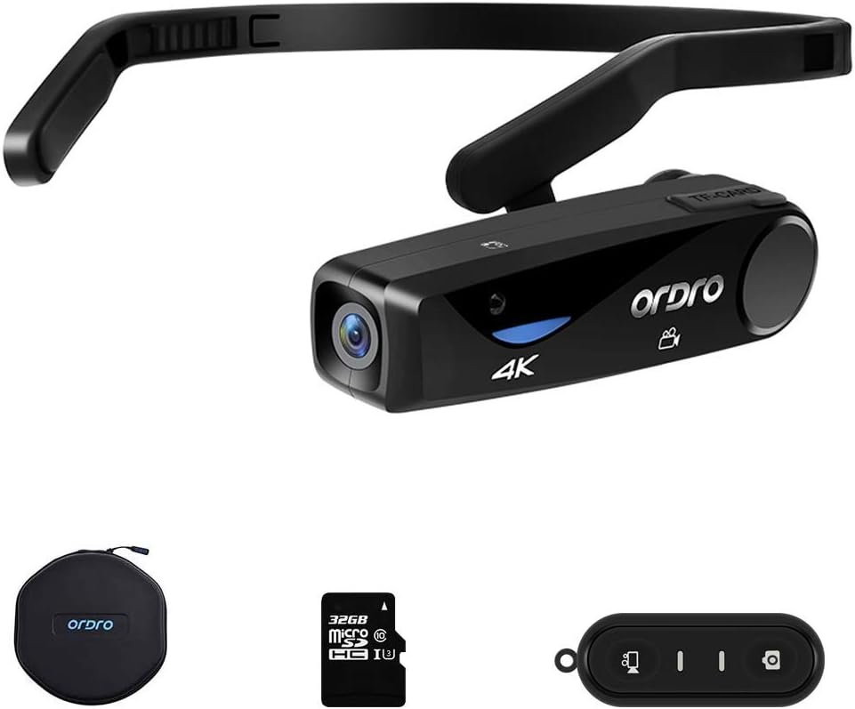 4K Wearable Video Camera with 32GB MicroSDHC Card Y10644