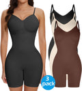 3 Packs Low Back Mid Thigh Bodysuit Shapewear W6051
