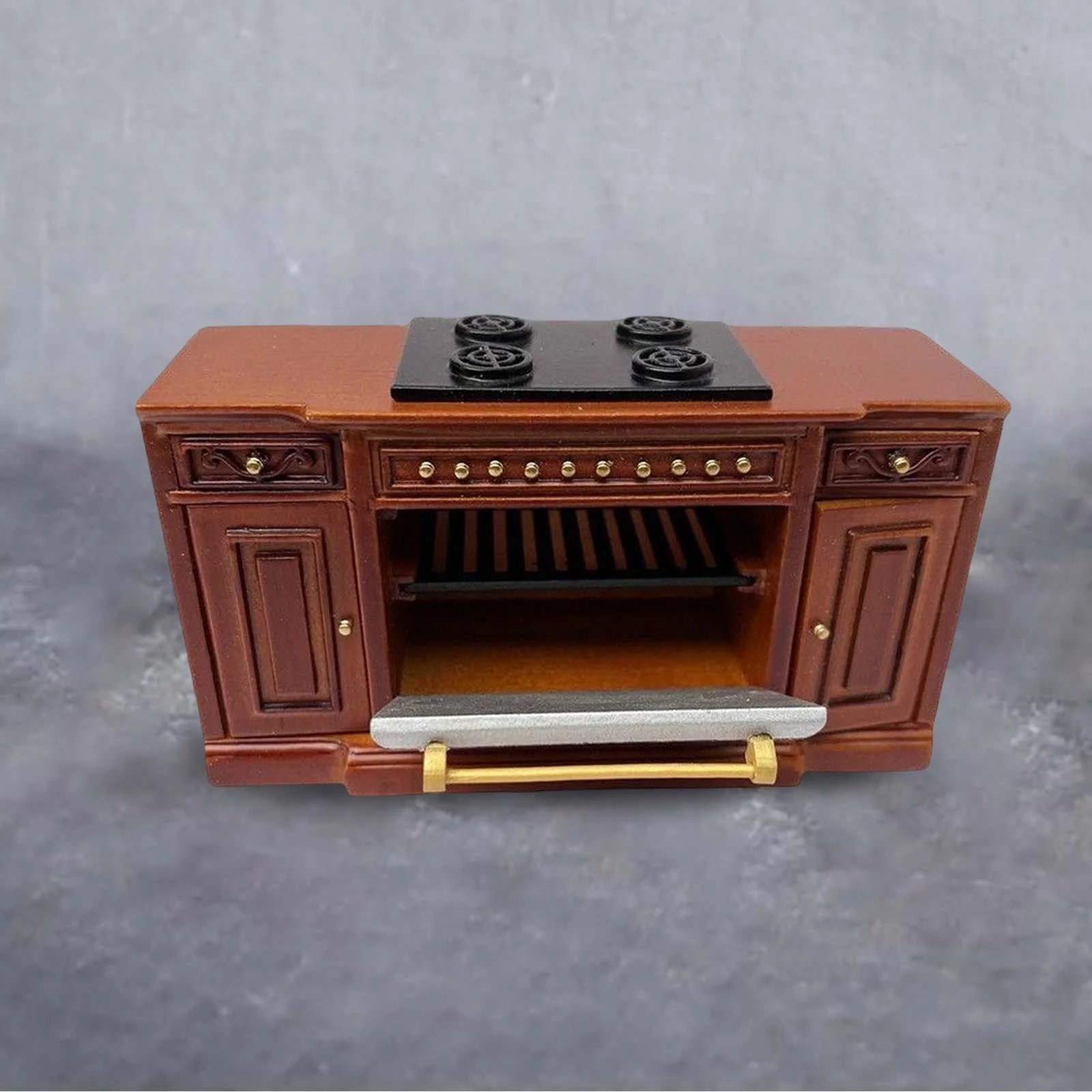 12 Scale Dollhouse Wood Cooker Cupboard Furniture Sets red E821692