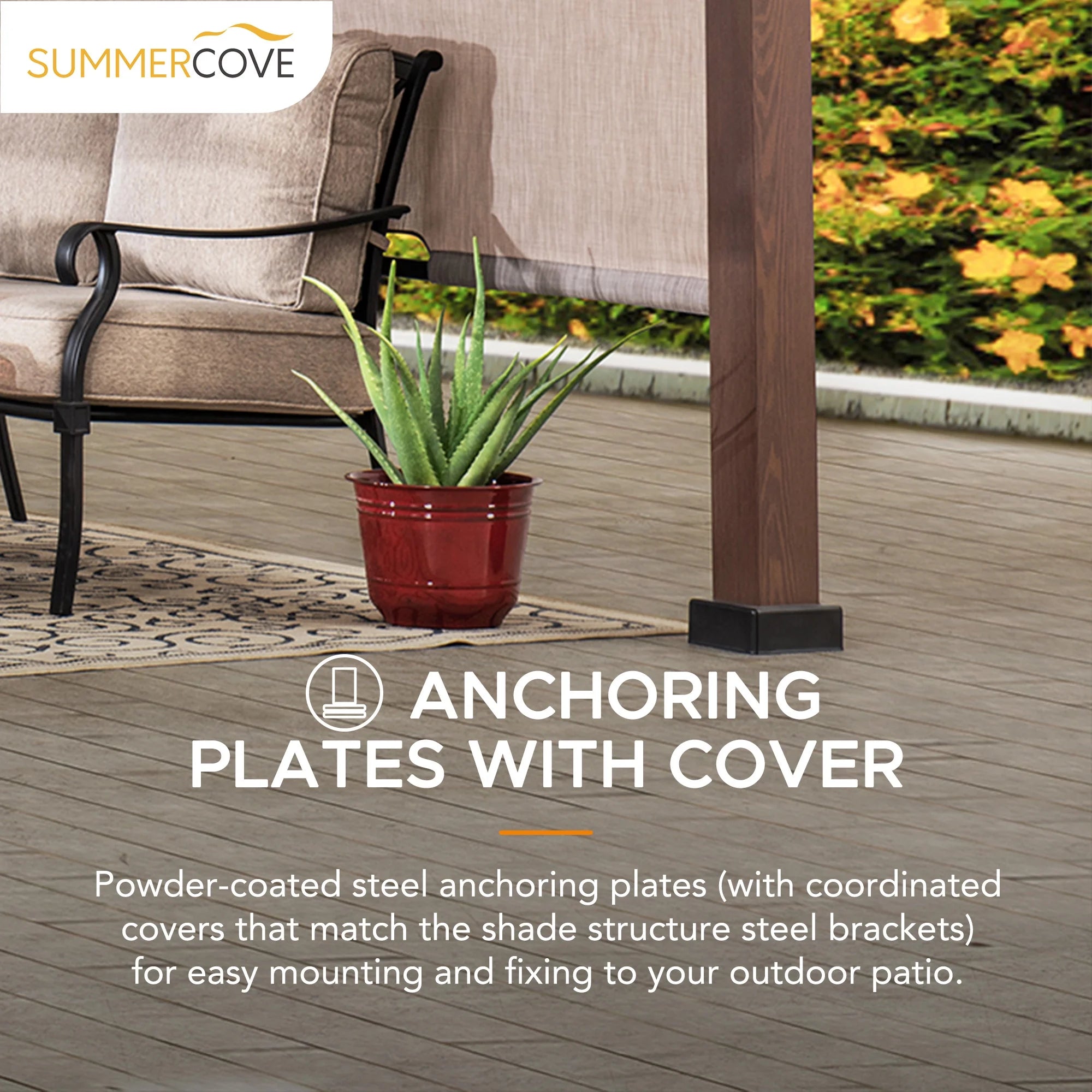 11 x 11 ft. Metal Pergola with Tan Adjustable Canopy A641131