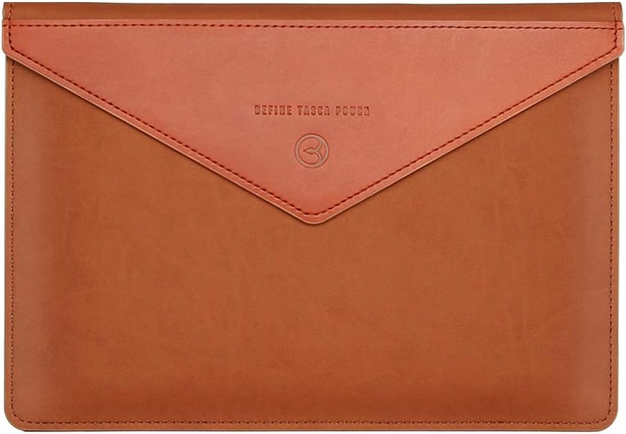 13 inch Leather Tasca Sleeve with Pu Inner Suede for iPad Pro & MacBook Pro (Dark Tan) L906361