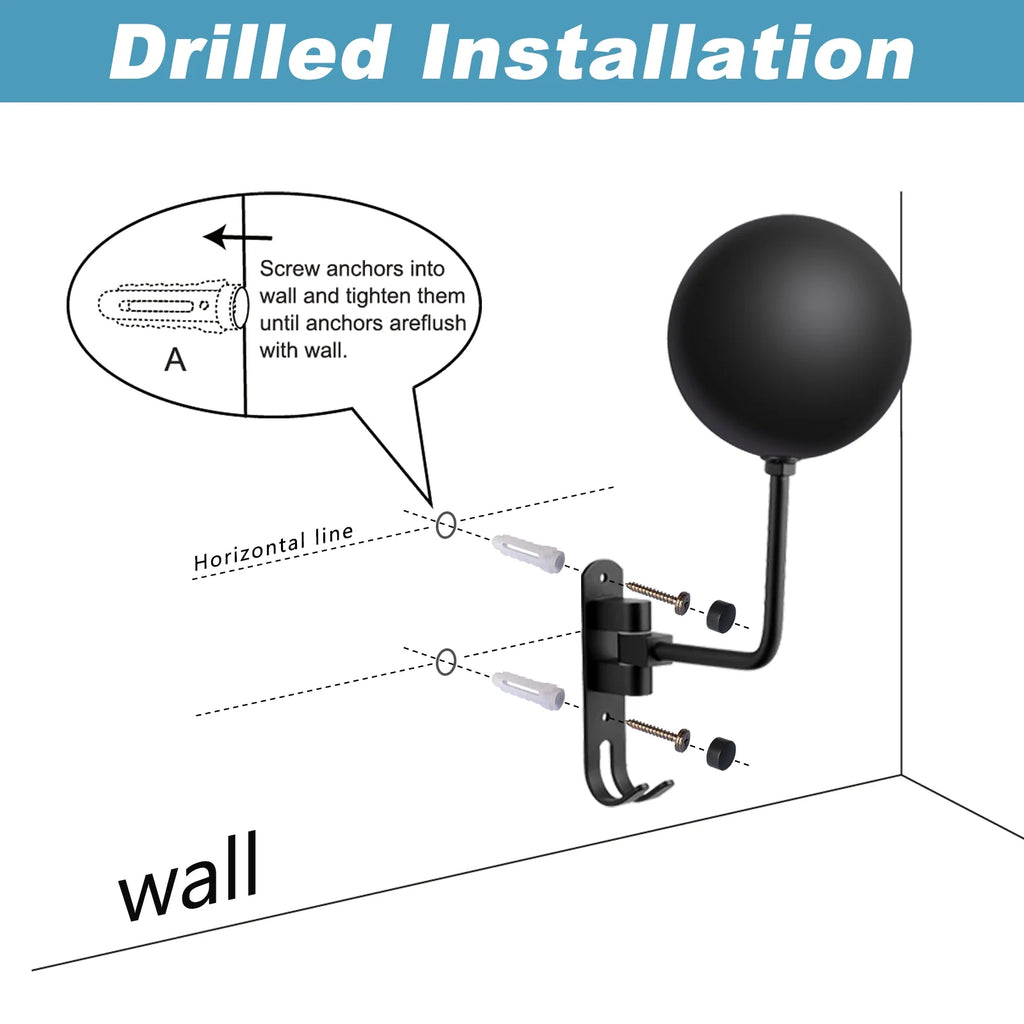 Black 2-Pack Helmet Holder Wall Mount with 2 Hooks J79414