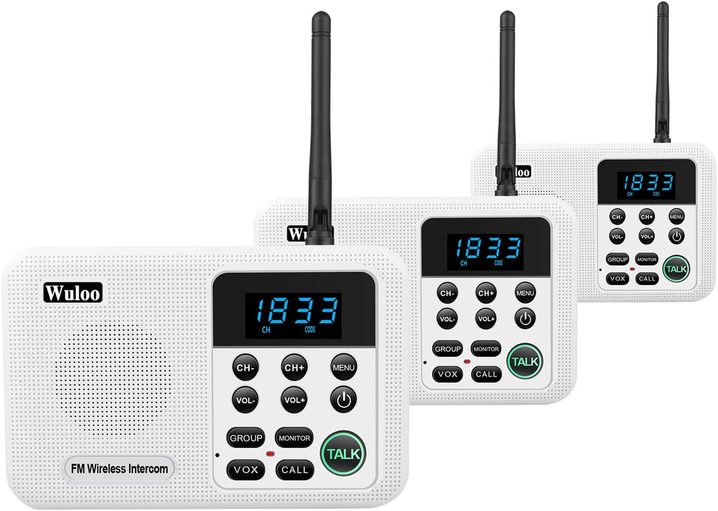 Wireless Intercom System, 3 Stations Black Q23246
