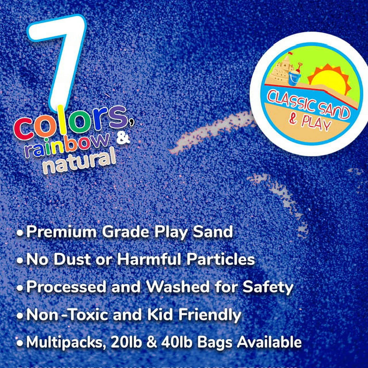 Blue Colored Play Sand, 5 lb. Bag S80606